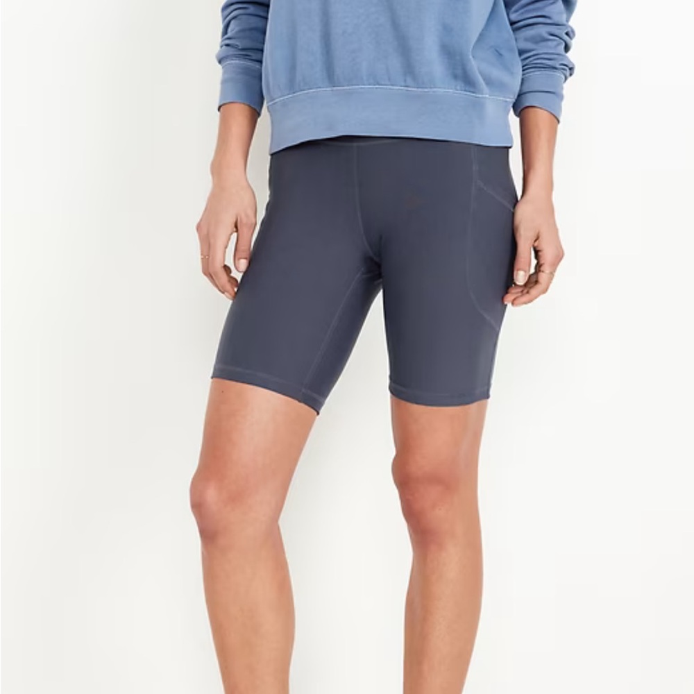 8” Inseam High Waisted Biker Shorts(L)